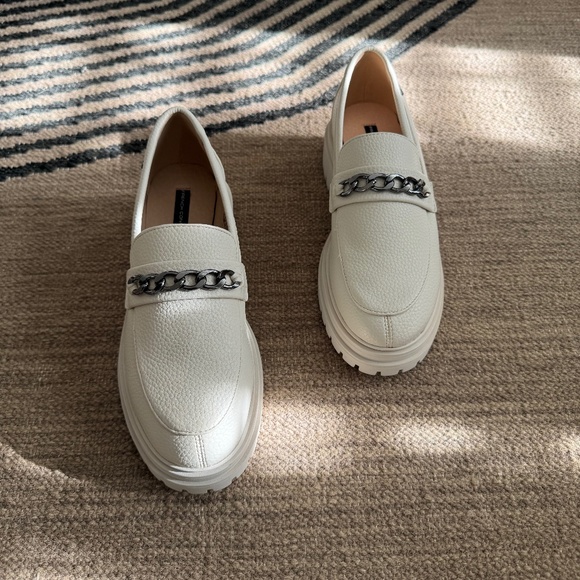 French Connection Tatiana Cream Loafers, Women's Size 6, NWOT - Picture 2 of 10
